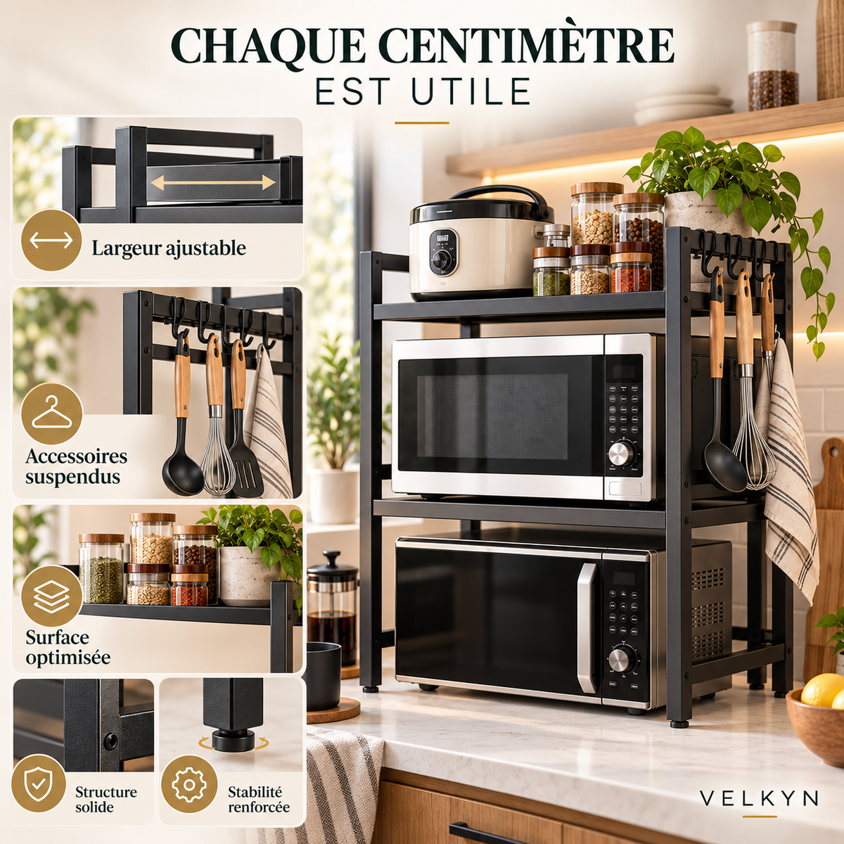 Bénéfices de l’étagère extensible VELKYN