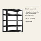 Étagère modulable sans boulons – 2, 3 ou 4 niveaux – dimensions et caractéristiques