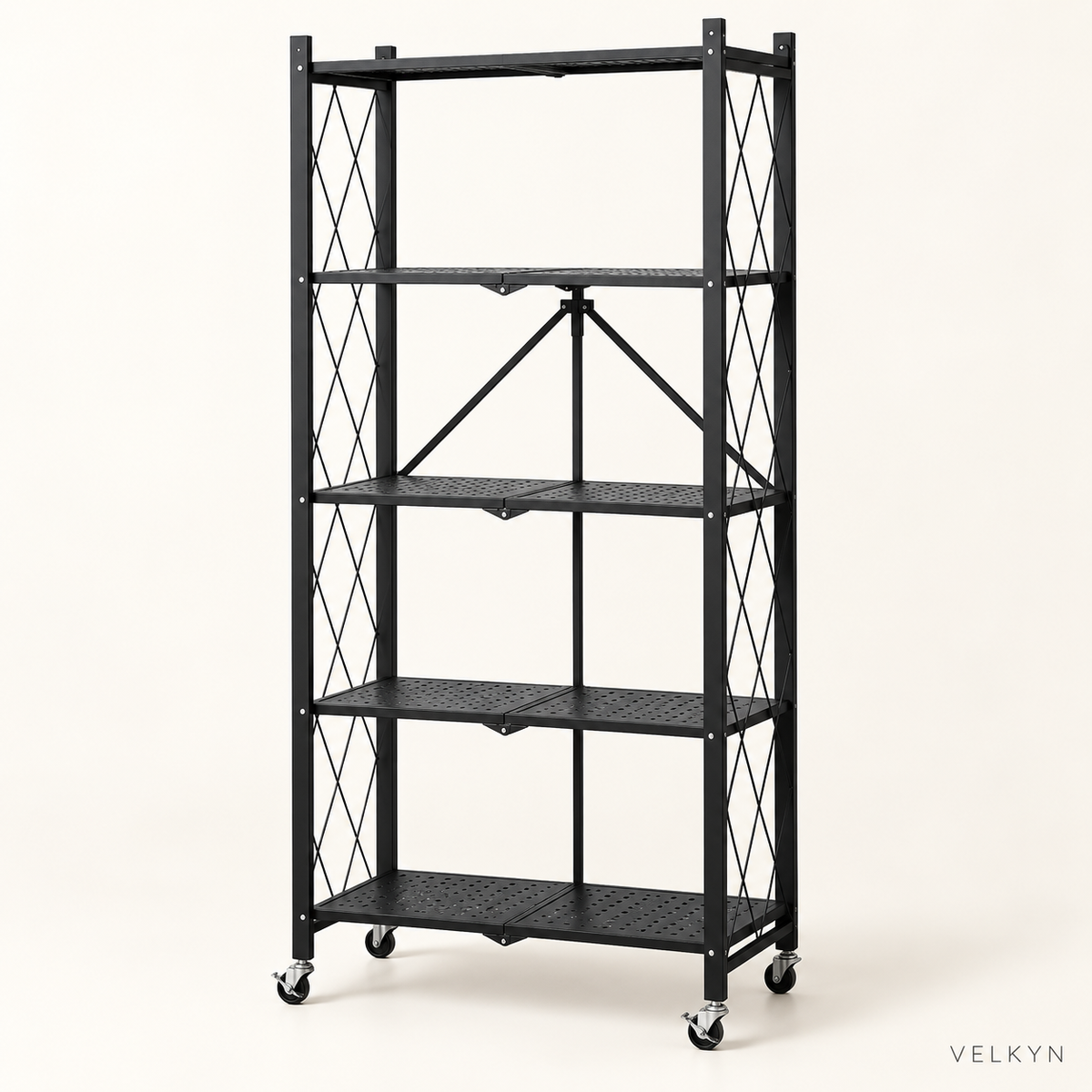 Étagère pliante VELKYN à 5 niveaux, vue catalogue