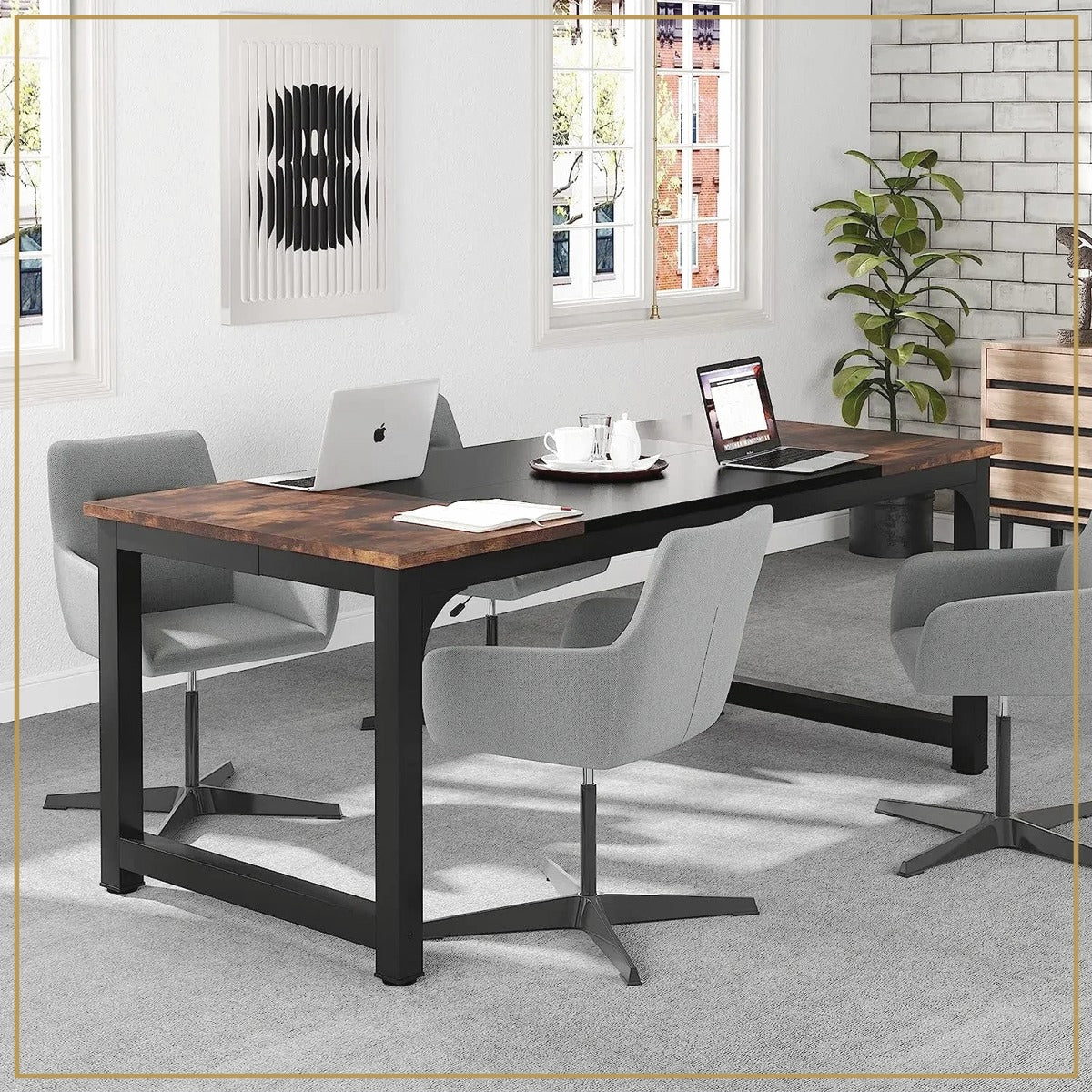 Grand bureau Tribesigns – 178 × 79 cm – mise en situation