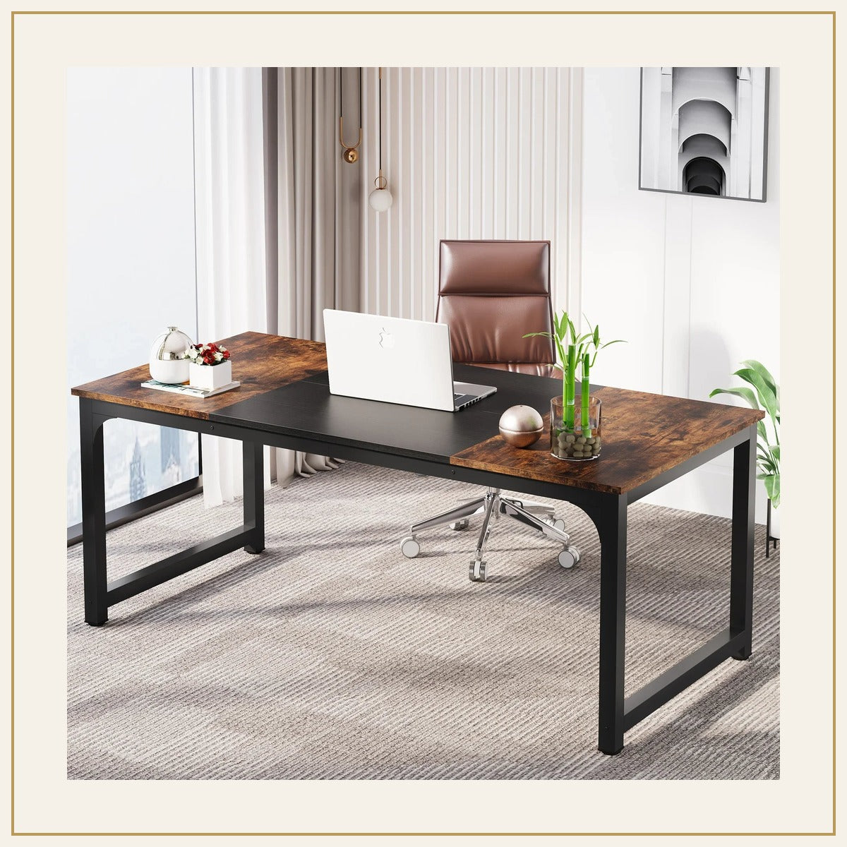 Grand bureau Tribesigns – 178 × 79 cm – vue principale