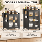 Dimensions des versions 2 et 3 niveaux du meuble fermé VELKYN