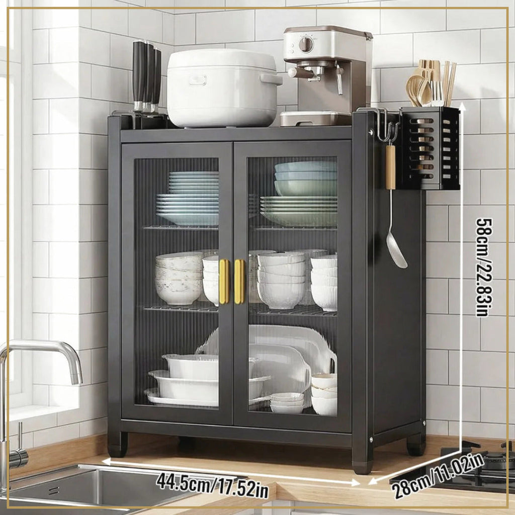 Meuble de cuisine fermé – 2 ou 3 niveaux – mise en situation