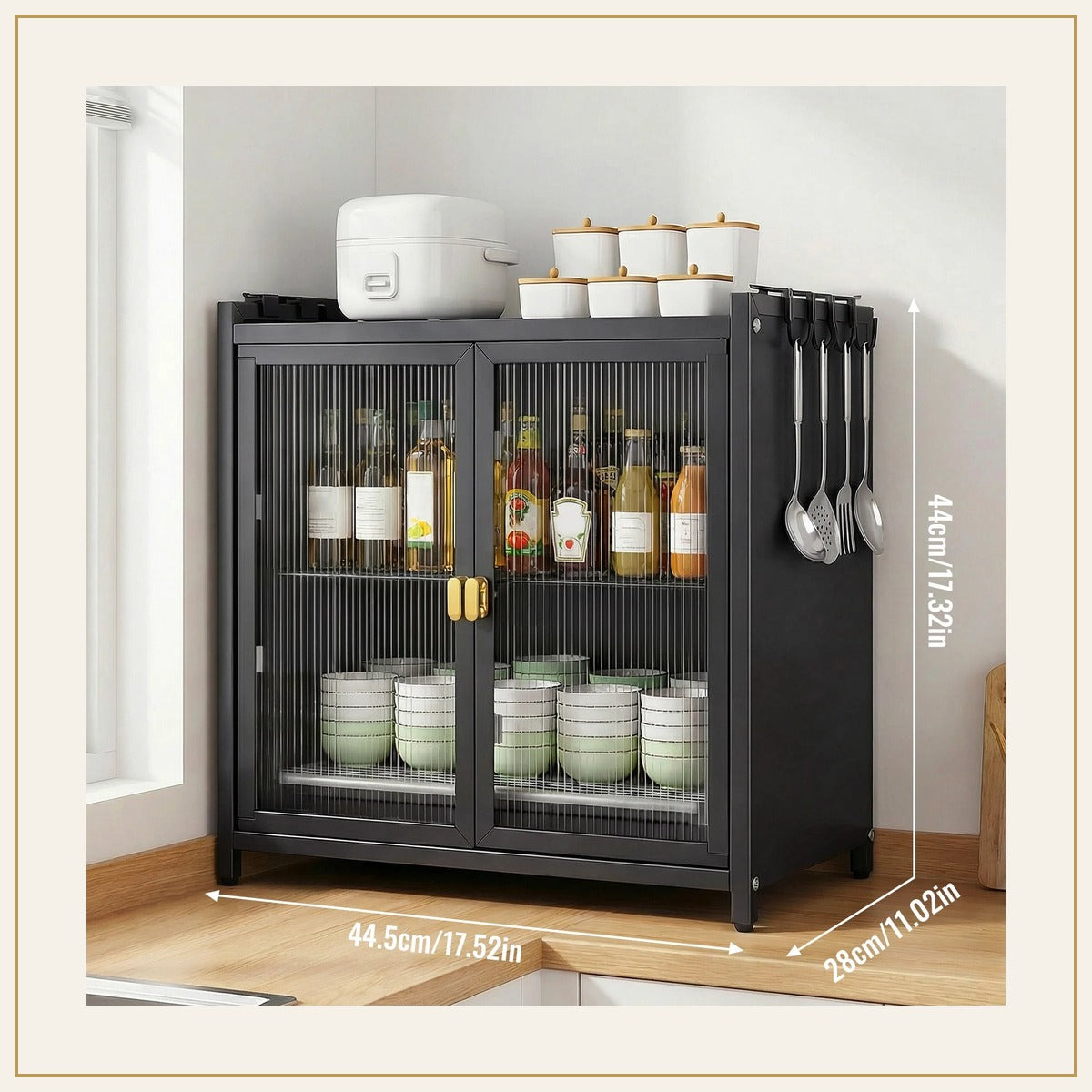 Meuble de cuisine fermé – 2 ou 3 niveaux – vue principale