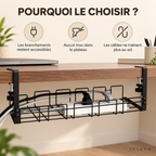 Range-câbles sous bureau Velkyn – principaux avantages