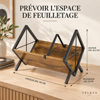 Dimensions du support pour vinyles VELKYN : 40 × 30 × 30,5 cm