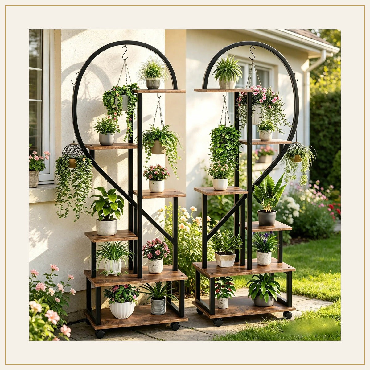 Supports pour plantes Cœur – Lot de 2 – vue principale