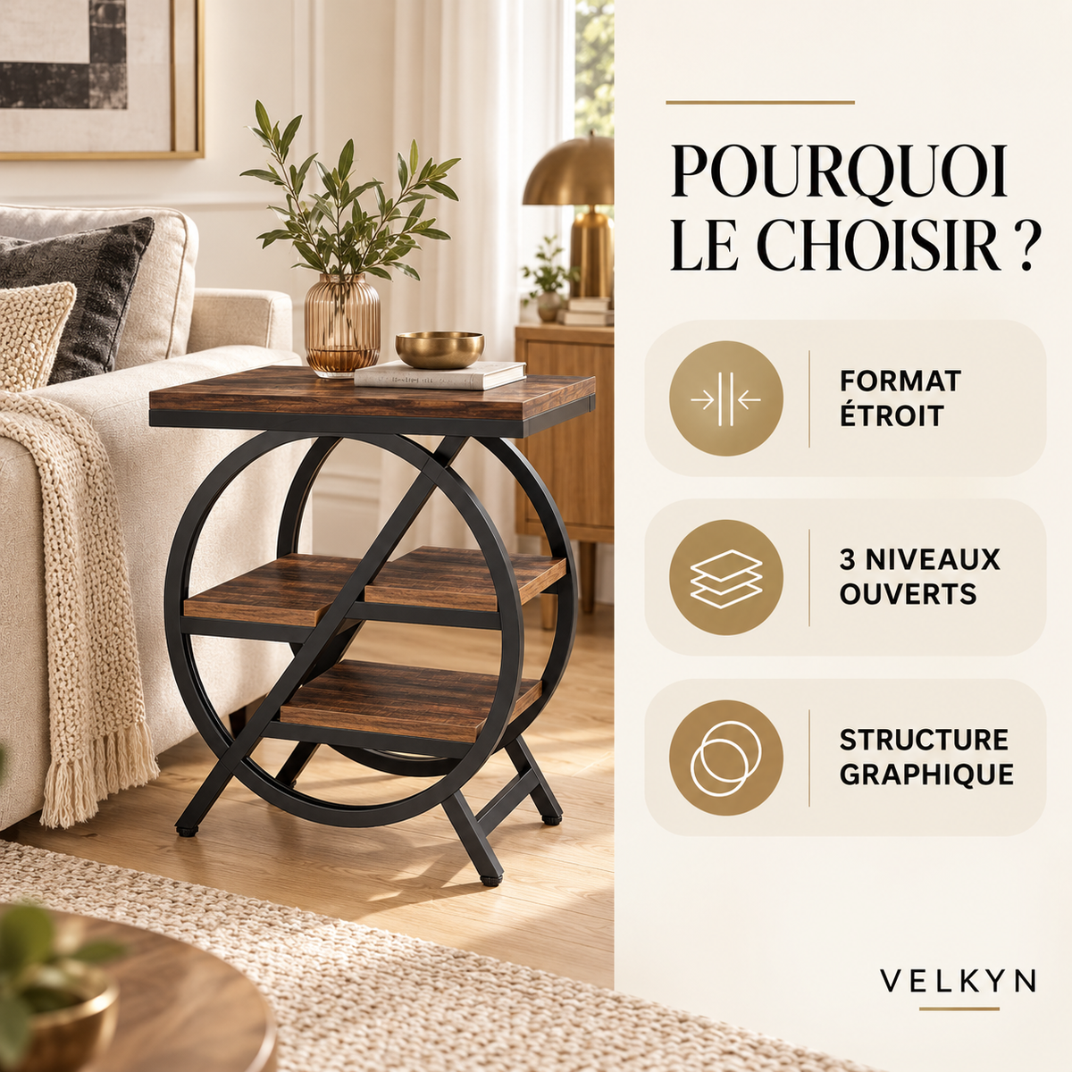 Table d’appoint 3 niveaux – principaux avantages