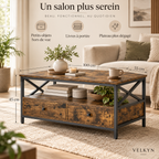 Bénéfices de rangement de la table basse VELKYN