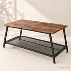 Table basse industrielle VELKYN à 2 niveaux, modèle A, vue catalogue