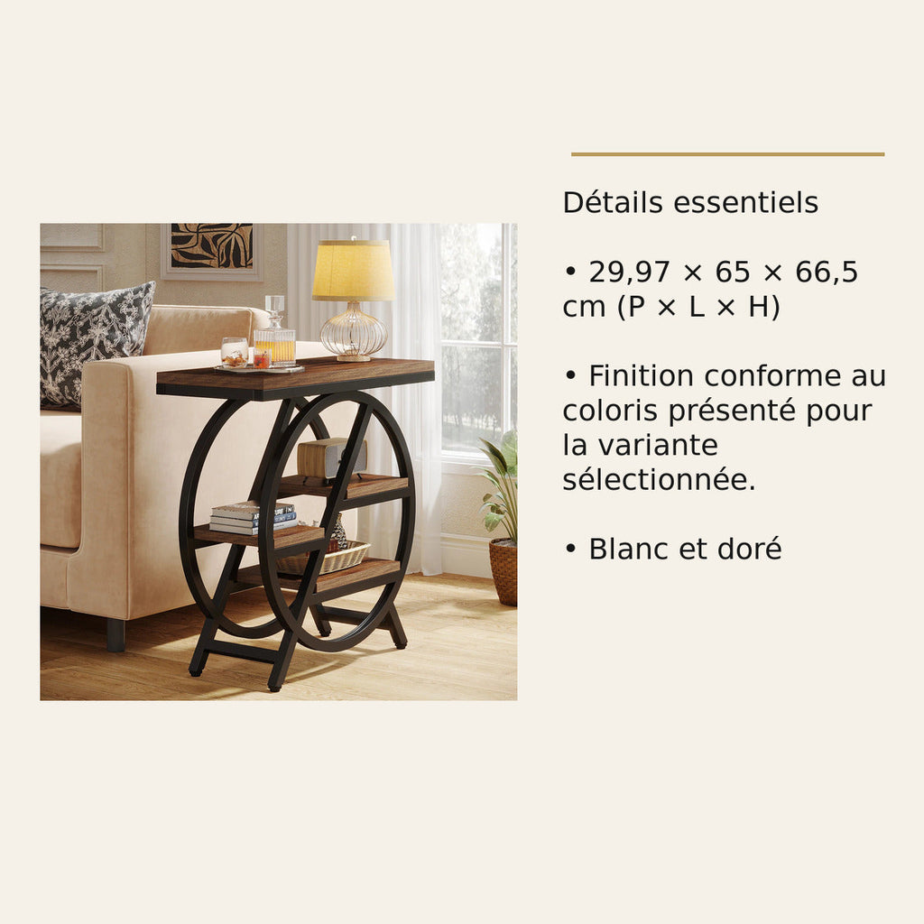 Table d’appoint Tribesigns – 3 niveaux – dimensions et caractéristiques