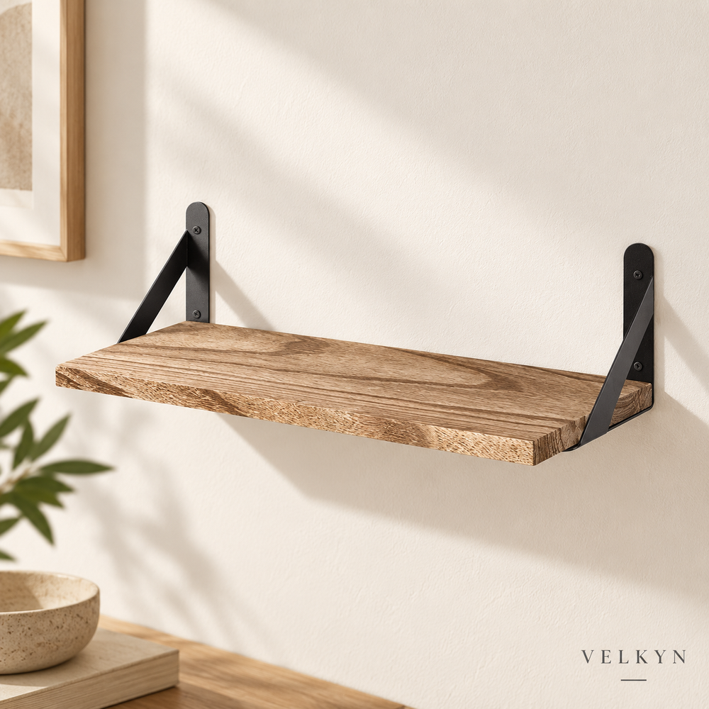 Tablette murale VELKYN en bois, format 42 cm, vue catalogue