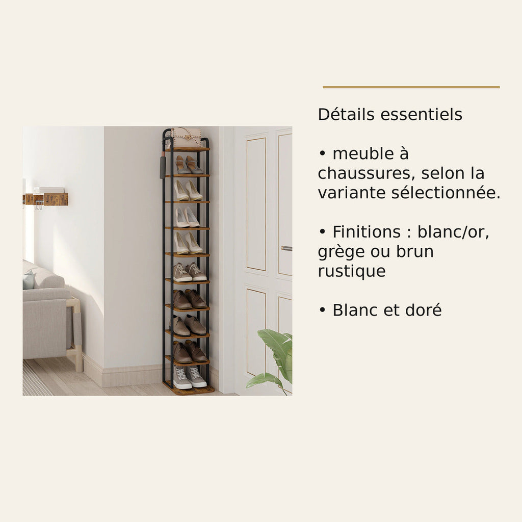 Tour à chaussures Hzuaneri – Format vertical – dimensions et caractéristiques